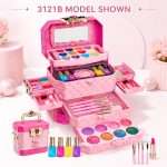 Concept image of the pink makeup box play set labeled as model 3121B